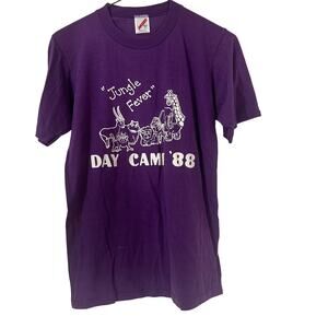 Vintage 1988 Jungle Fever Day Camp Tee Shirt Small